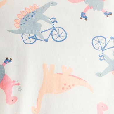 Toddler Girl Carter's Dinosaur Print Cotton 4-pc. Pajama Set