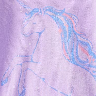 Baby & Toddler Girl Carter's 4-pc. Unicorn Print Pajama Top & Pajama Bottoms Set