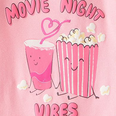 Toddler Girls Carter's Movie Print 4 Piece Pajama Top & Pajama Bottoms Set