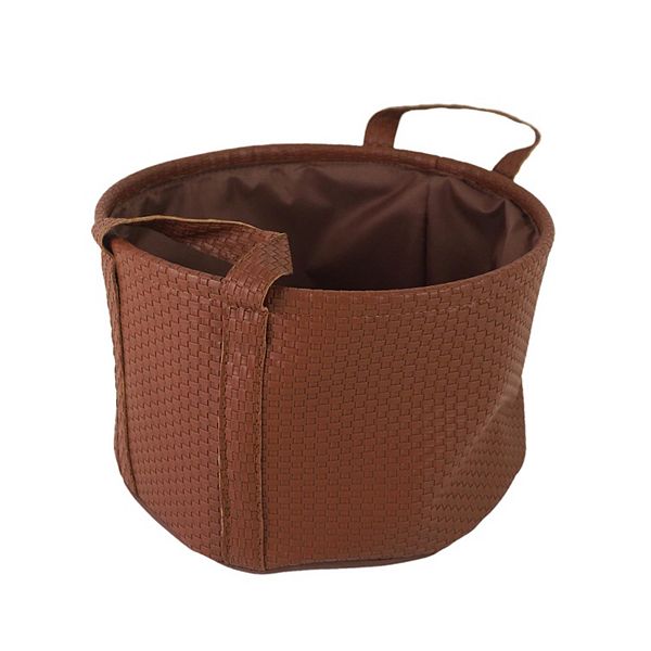Neatly Faux Leather Basket - Brown (SMALL)