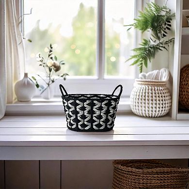 Neatly Marled Paper Rope Basket