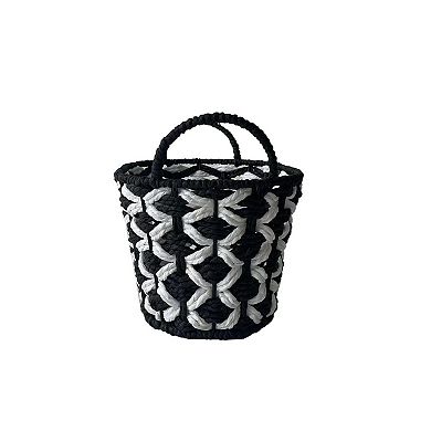 Neatly Marled Paper Rope Basket