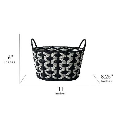 Neatly Marled Paper Rope Basket