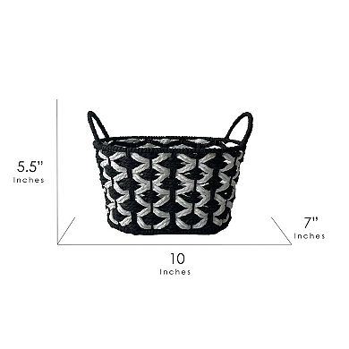 Neatly Marled Paper Rope Basket