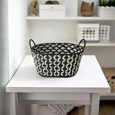 Neatly Marled Paper Rope Basket