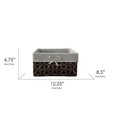 Neatly Water Hyacinth Low Basket