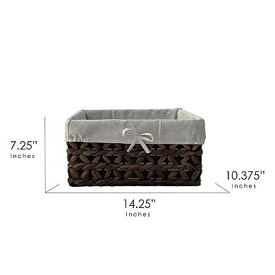 Neatly Water Hyacinth Low Basket