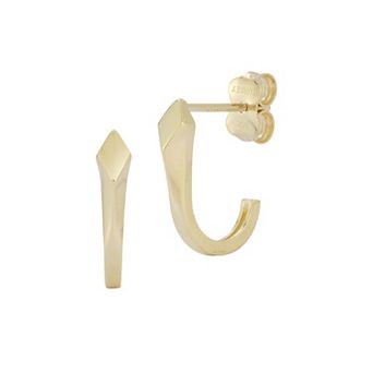 LUMINOR GOLD 14k Gold J Stud Earrings