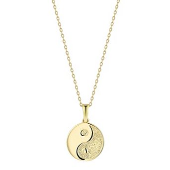 LUMINOR GOLD 14k Gold Yin Yang Pendant Necklace