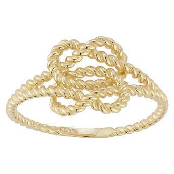 LUMINOR GOLD 14k Gold Twisty Double Knot Ring