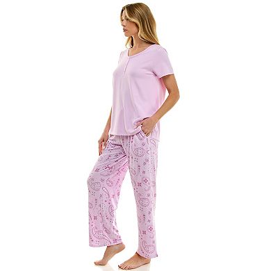 Women's Croft & Barrow® Pajama Top & Pajama Pants Set