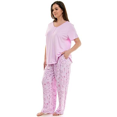 Plus Size Croft & Barrow® Cozy Luxe Pajama Top & Pajama Pants Set