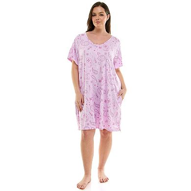 Plus Size Croft & Barrow® Cozy Luxe Long Sleeve Pajama Sleepshirt