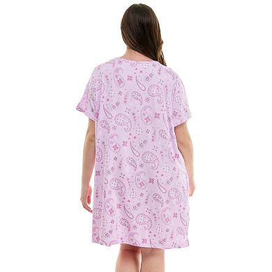 Plus Size Croft & Barrow® Cozy Luxe Long Sleeve Pajama Sleepshirt