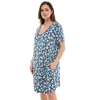 Plus Size Croft & Barrow® Cozy Luxe Long Sleeve Pajama Sleepshirt