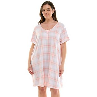 Plus Size Croft & Barrow® Cozy Luxe Long Sleeve Pajama Sleepshirt