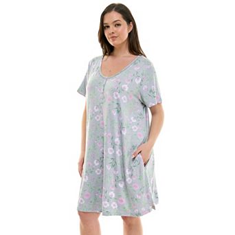 Plus Size Croft & Barrow® Cozy Luxe Long Sleeve Pajama Sleepshirt