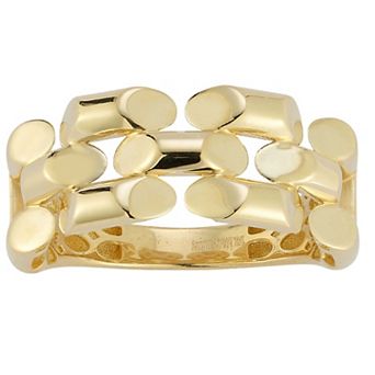 LUMINOR GOLD 14k Gold Bold Panther Link Ring