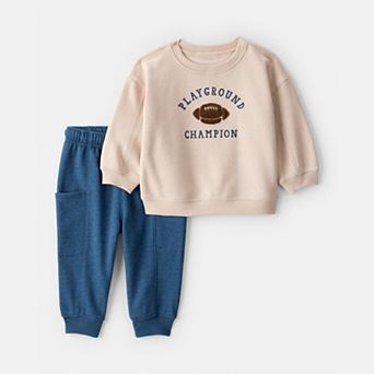 Baby Boy Carter's Football Long-Sleeve Tee & Pant Set