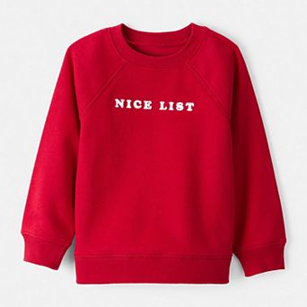 Toddler Boy Carter's Nice List Graphic Pullover Sweatshirt