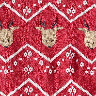 Toddler Boy Carter's Christmas Reindeer Fair Isle Long-Sleeve Sweater