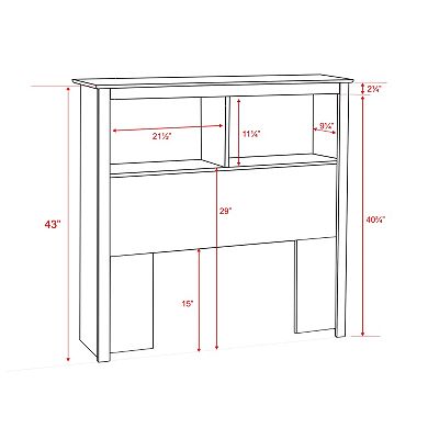 Prepac Twin Bookcase Headboard