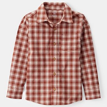 Boys 4-14 Carter's Plaid Long Sleeve Button-Down Shirt
