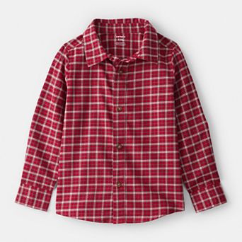 Boys 4-14 Carter's Plaid Cotton Long-Sleeve Button-Down Shirt