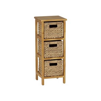 Linon Haven Hyacinth Basket Storage Tower