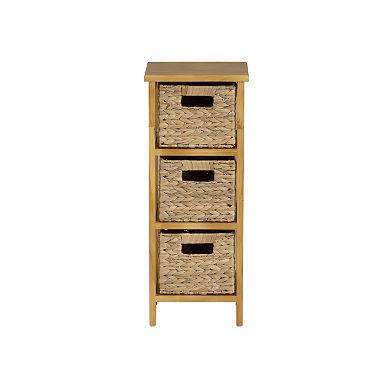 Linon Haven Hyacinth Basket Storage Tower