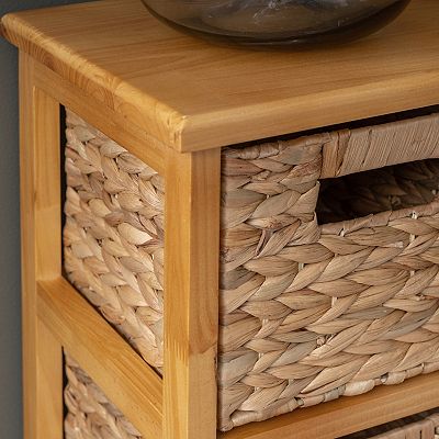 Linon Haven Hyacinth Basket Storage Tower