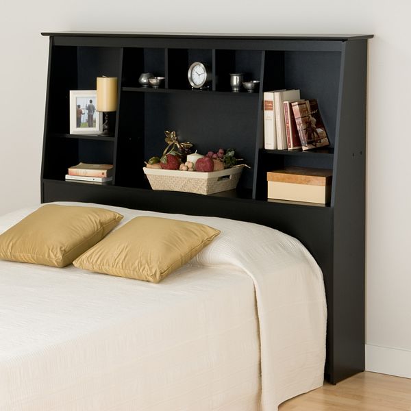 Prepac Full Queen Tall Bookcase Headboard, Bookshelf Headboard Full Size Bed