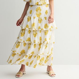 Women's MNK Tiered Maxi Skirt