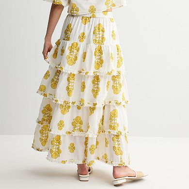 Women's MNK Tiered Maxi Skirt