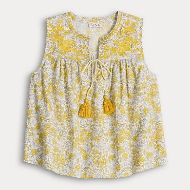 Women's MNK Embroidered Sleeveless Top with Tassel Detail