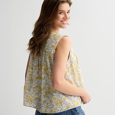Women's MNK Embroidered Sleeveless Top with Tassel Detail