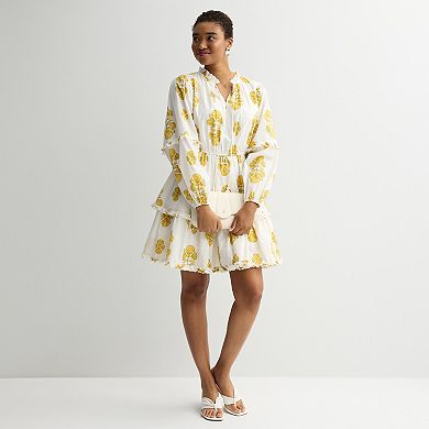 Women's MNK Tiered Long Sleeve Dress