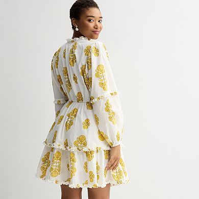 Women's MNK Tiered Long Sleeve Dress
