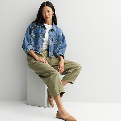 Women's MNK Embroidered Denim Jacket