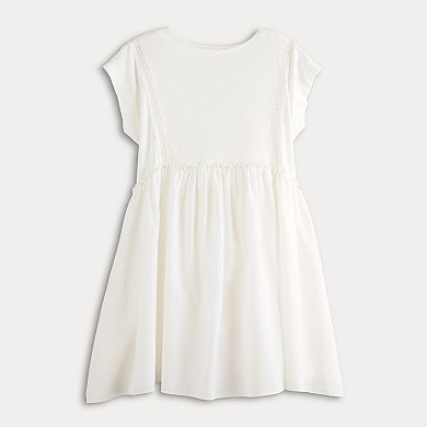 Women's MNK Mixed Media Short Sleeve Dress
