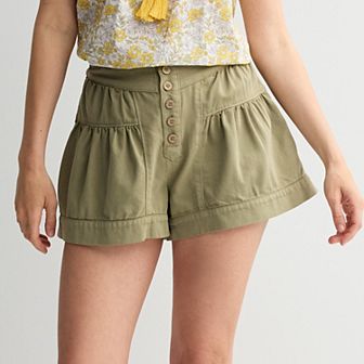 Women's MNK Button Front Shorts