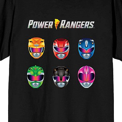 Men's Power Rangers Helmet Lineup Graphic Tee
