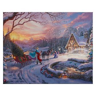 Thomas Kinkade 24" x 30" Disney's Cinderella Bringing Canvas Wall Art