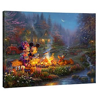 Thomas Kinkade 24" x 30" Disney's Mickey & Minnie Sweetheart Canvas Wall Art