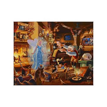 Thomas Kinkade 24" x 30" Disney's Geppetto's Pinocchio Canvas Wall Art