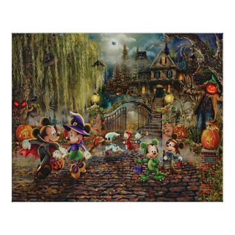 Thomas Kinkade 24" x 30" Disney's Mickey and Minnie Halloween Canvas Wall Art