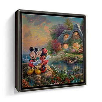 Thomas Kinkade Disney's Mickey & Minnie Sweetheart Canvas Wall Art