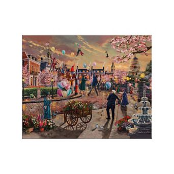 Thomas Kinkade 24" x 30" Disney's Mary Poppins Canvas Wall Art