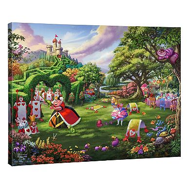 Thomas Kinkade 24" x 30" Disney's Queen of Hearts Canvas Wall Art