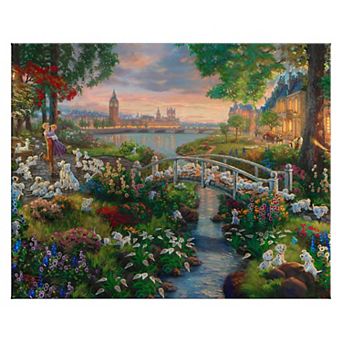 Thomas Kinkade 24" x 30" Disney's 101 Dalmatians Canvas Wall Art
